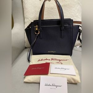 Ferragamo Double Handle Bag- Authentic